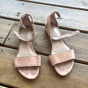 Ann Taylor Nude Suede Sandals
